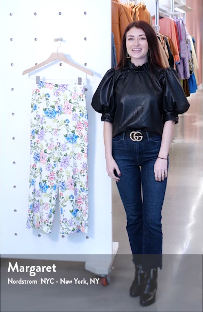 Lorinda Floral Crop Trousers, sales video thumbnail