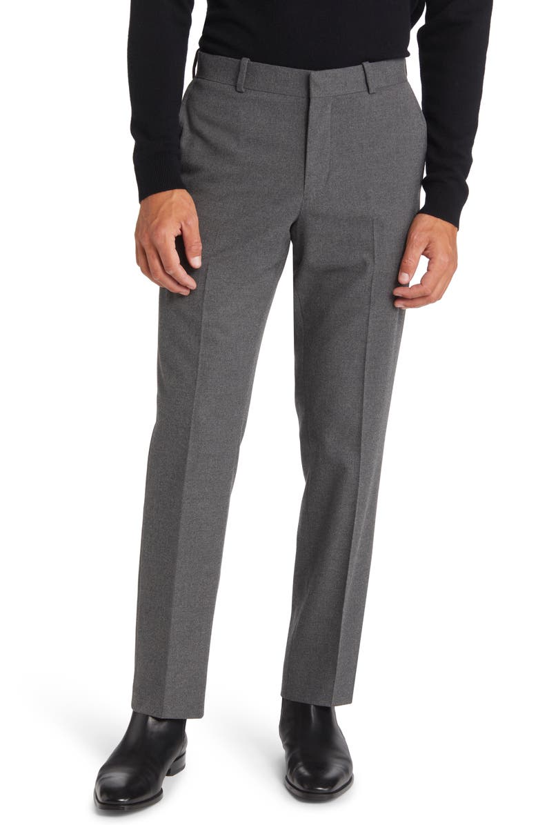 Nordstrom Flannel Trim Fit Trousers, Main, color,
