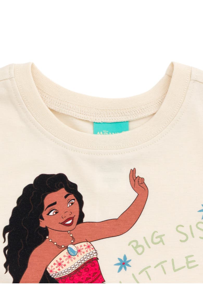 Lilo & Stitch 2-Piece Tee and Shorts Set, Alternate, color, Cream Green Moana