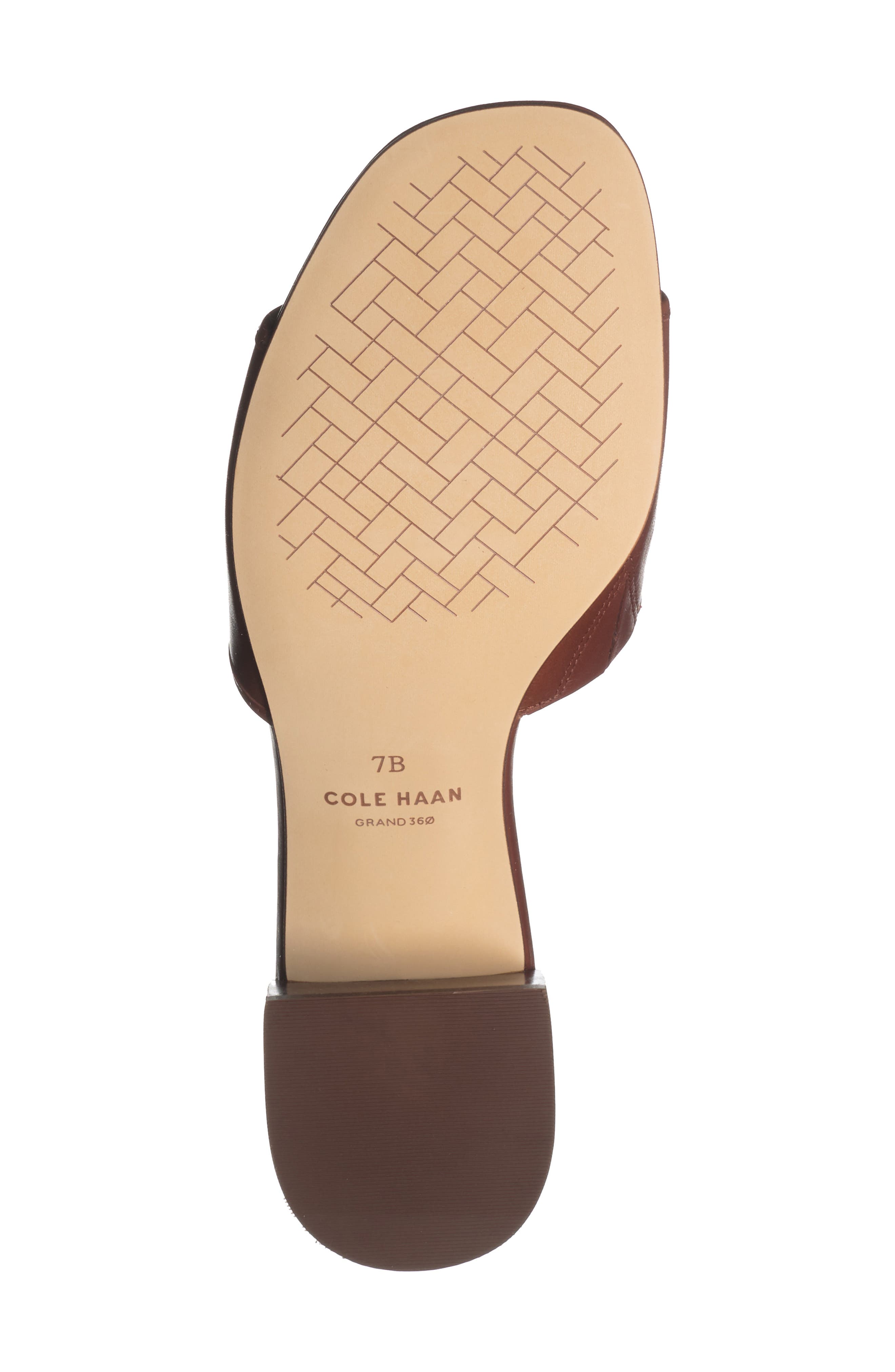 Cole Haan Cailyn Bow Slide Sandal, Alternate, color, Dark Chocolate Cuoio Leather