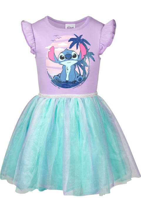 Lilo & Stitch Flutter Sleeve Tulle Tutu Dress