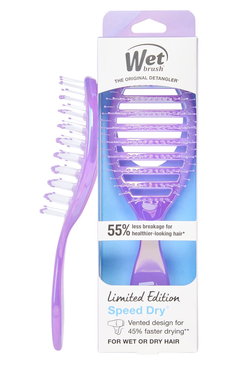 WET BRUSH Prismatic Glow Speed Dry Hair Brush, Alternate, color, Purple