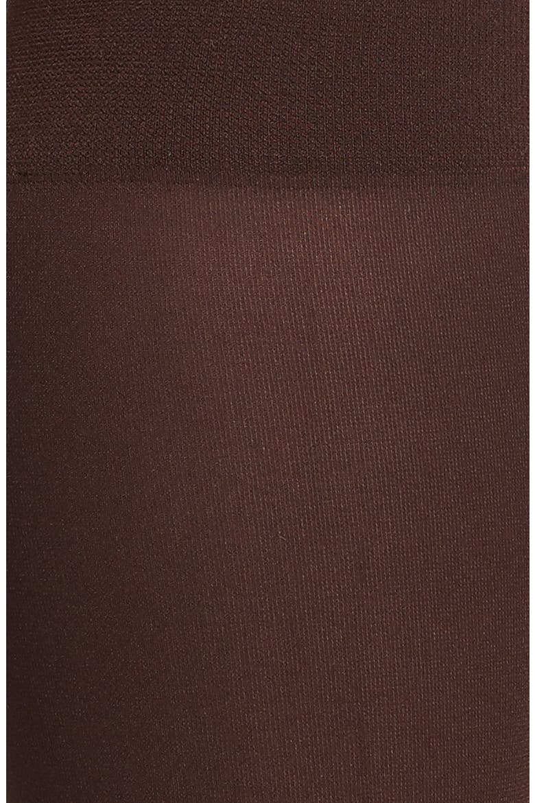 DKNY Opaque Microfiber Knee Highs, Alternate, color, CHOCOLATE BROWN