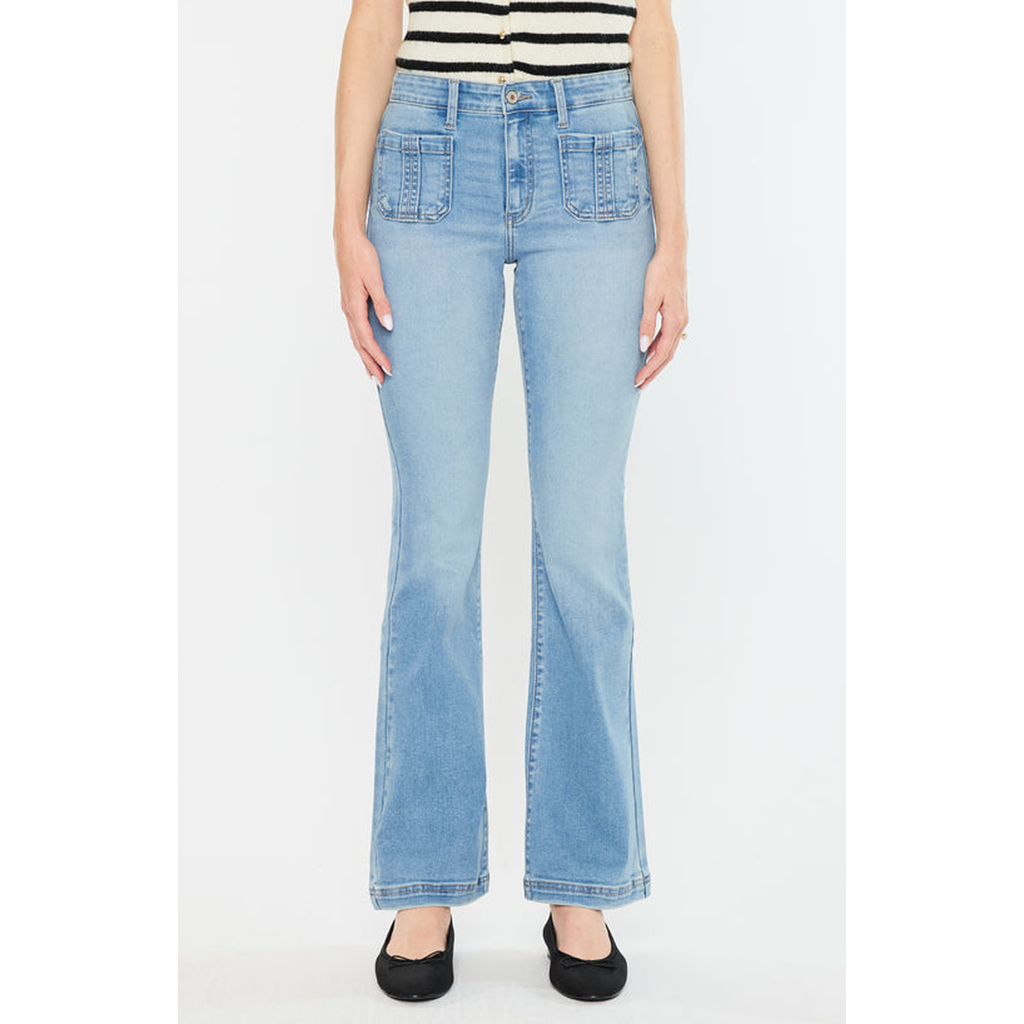 Kancan Lux High Rise Bootcut Jeans In Blue