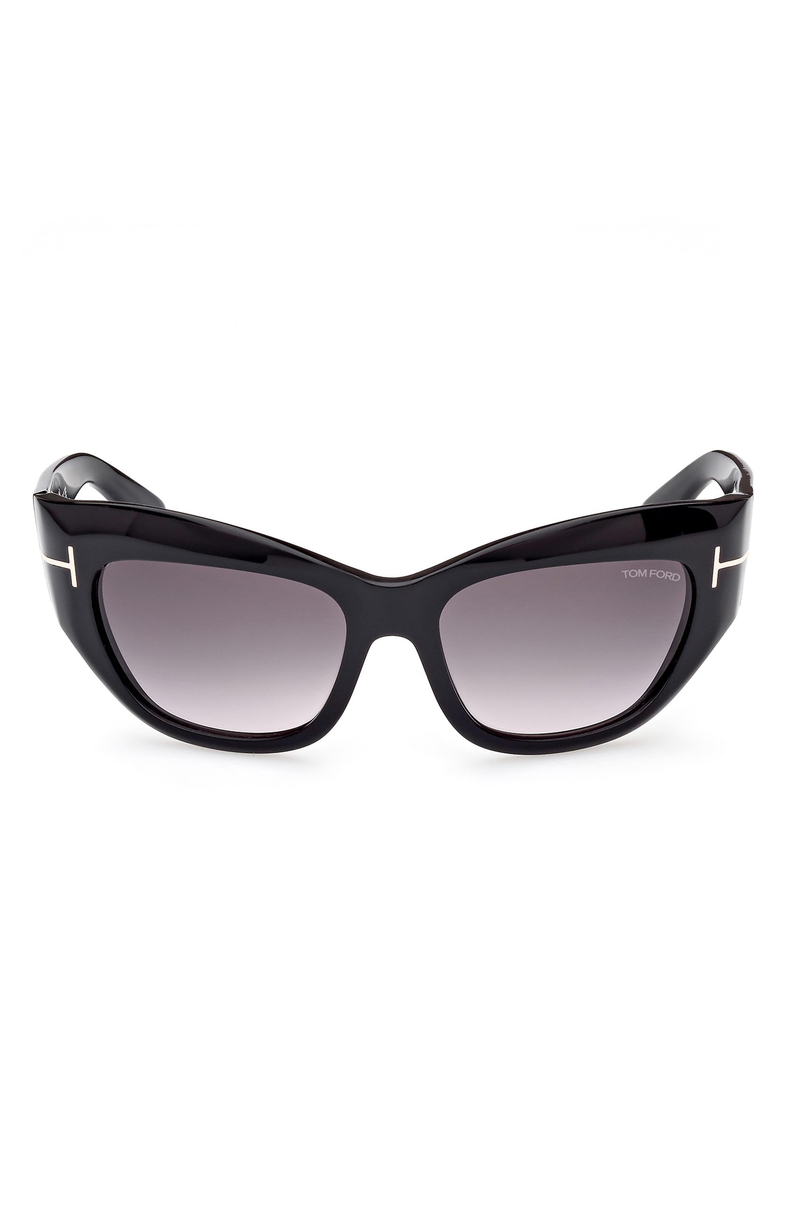 TOM FORD Brianna 55mm Gradient Cat Eye Sunglasses