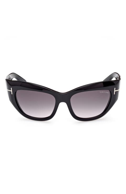 Brianna 55mm Gradient Cat Eye Sunglasses
