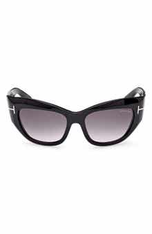 TOM FORD Brianna 55mm Gradient Cat Eye Sunglasses