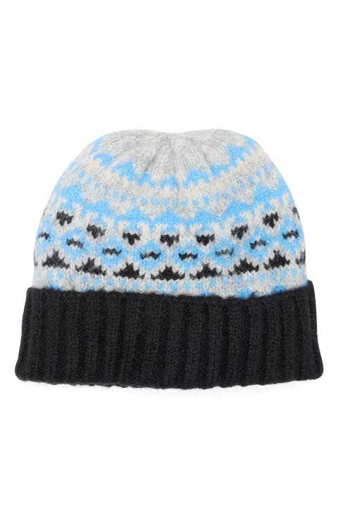 Brushed Fair Isle Beanie