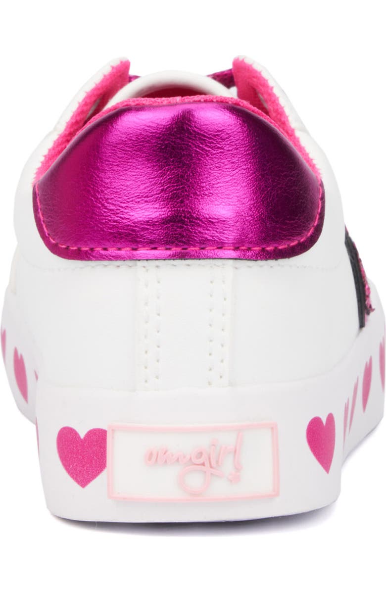 OLIVIA MILLER Kids' Metallic Heart Sneaker, Alternate, color,