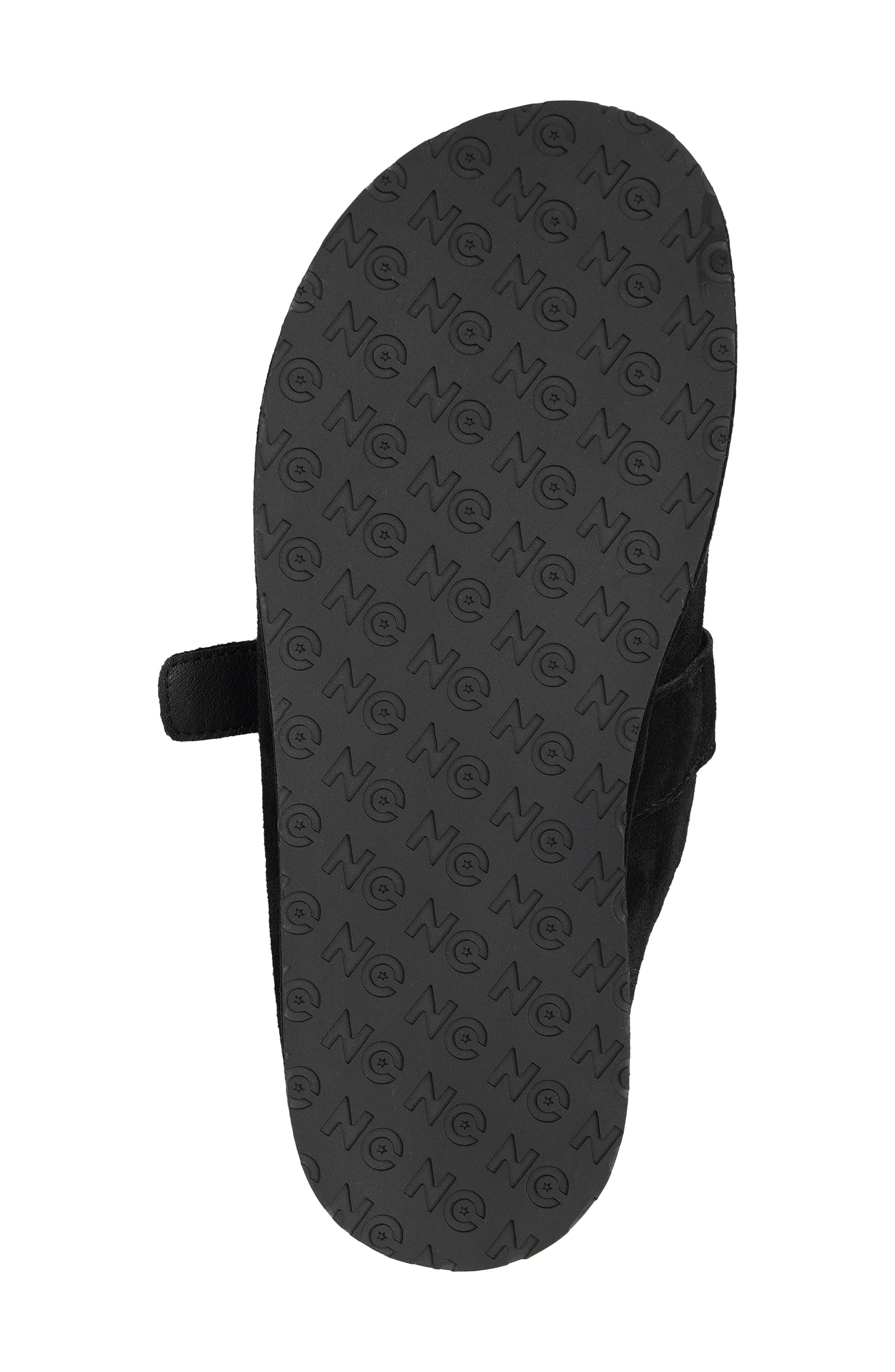 National Comfort Buckle Strap Clog, Alternate, color, Black Suede