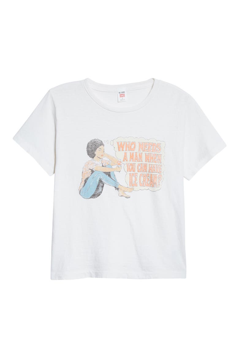 Who Needs A Man Classic Graphic Tee, Alternate, color, VINTAGE WHITE