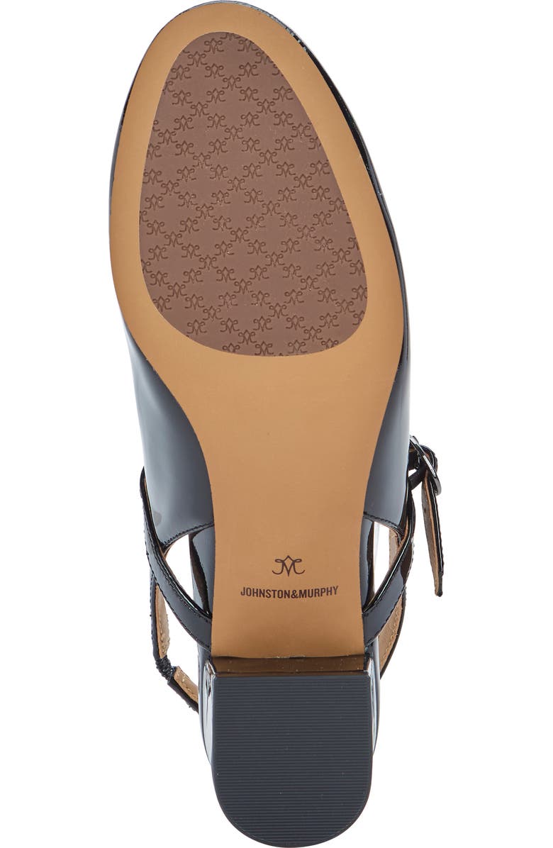 Johnston & Murphy Claire Mary Jane Slingback Flat, Alternate, color, Navy Plaid Black Leather