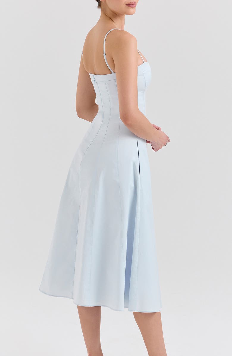 HOUSE OF CB Dolly Seamed Midi Sundress, Alternate, color, Ancient Water