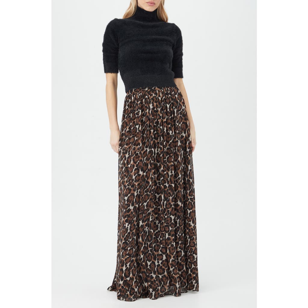 Trina Turk Bersha Leopard Print Maxi Skirt In Animal Print