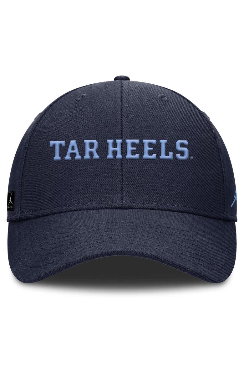 Jordan Brand Men's Jordan Brand Navy North Carolina Tar Heels 2025 On-Field Rise Performance Adjustable Hat, Alternate, color, Navy