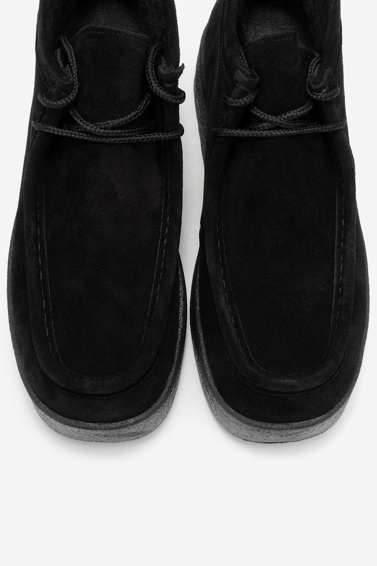 Forever & Always Shoes Melia Leather Platform Boot, Alternate, color, Black Suede