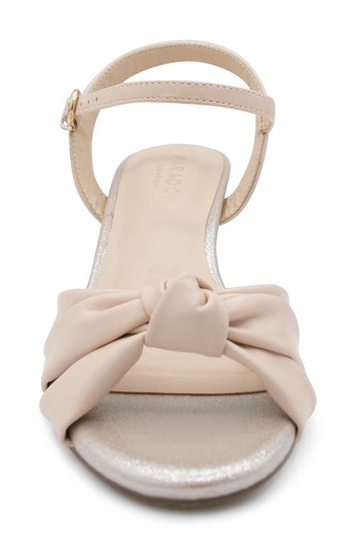 Paradox London Pink Monique Ankle Strap Kitten Heel Sandal In Beige
