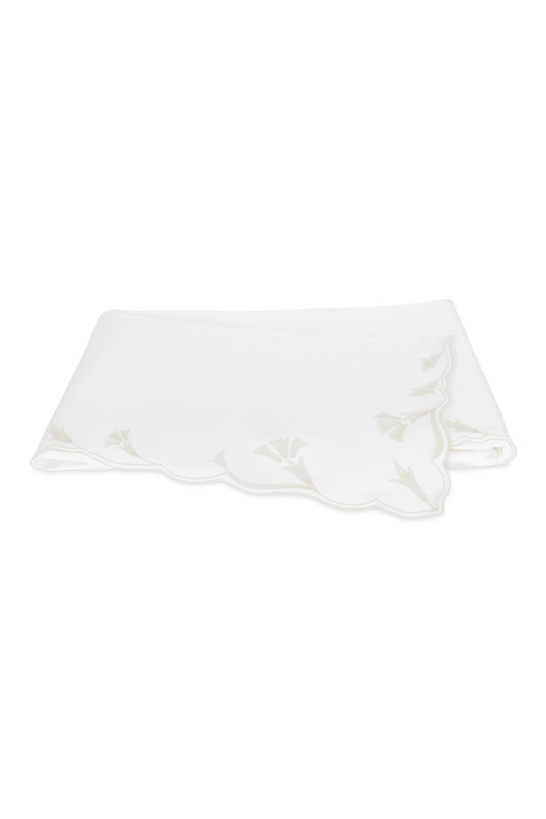 Marcella 600 Thread Count Egyptian Cotton Flat Sheet, Main, color, BONE
