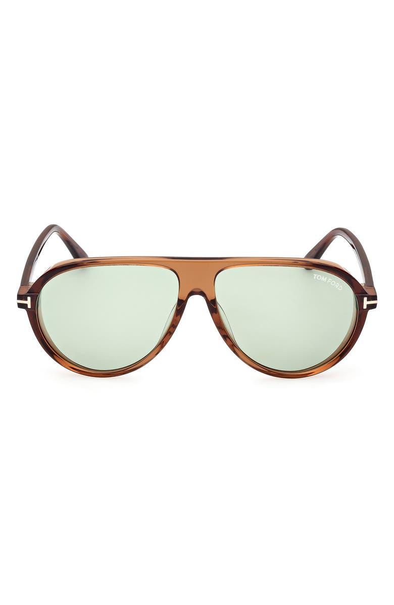 TOM FORD 60mm Pilot Sunglasses, Main, color, 