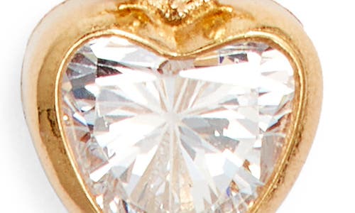 Set & Stones Amy Cubic Zirconia Heart Pendant Necklace In Gold