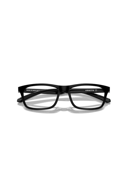Arnette 52mm Rectangle Optical Glasses In Black