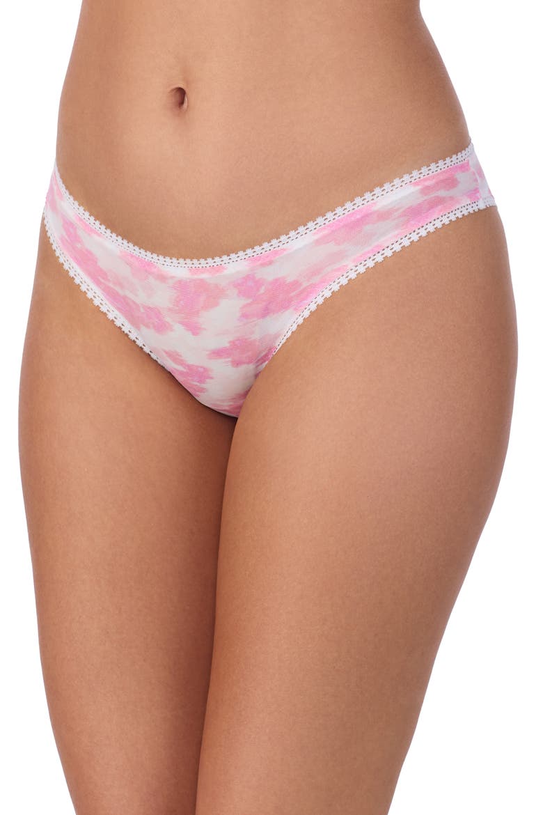 Triple Mesh Print Bikini, Main, color, BLURRED FLORAL