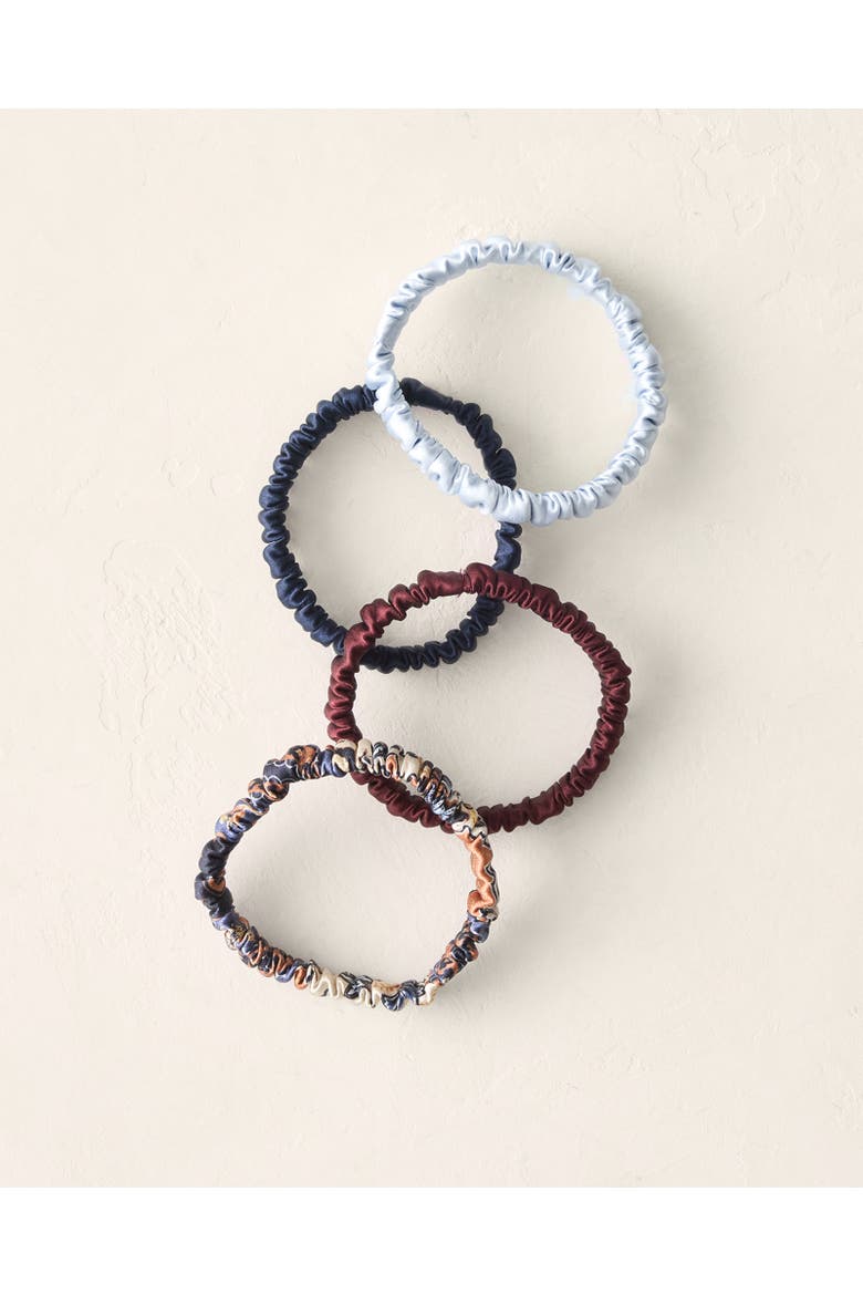 Washable Silk Hair Ties Multi, Main, color, True Nvy/Dp Mrlt/Brz/Whsp