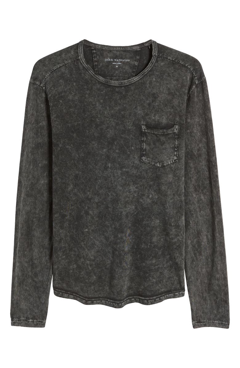 John Varvatos Sid Acid Wash Long Sleeve Pocket T-Shirt, Alternate, color,
