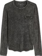 John Varvatos Sid Acid Wash Long Sleeve Pocket T-Shirt