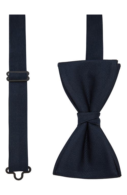 Mango Solid Twill Pre-tied Bow Tie In Blue