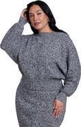 ELOQUII Marled Cinched Waist Sweater (plus)
