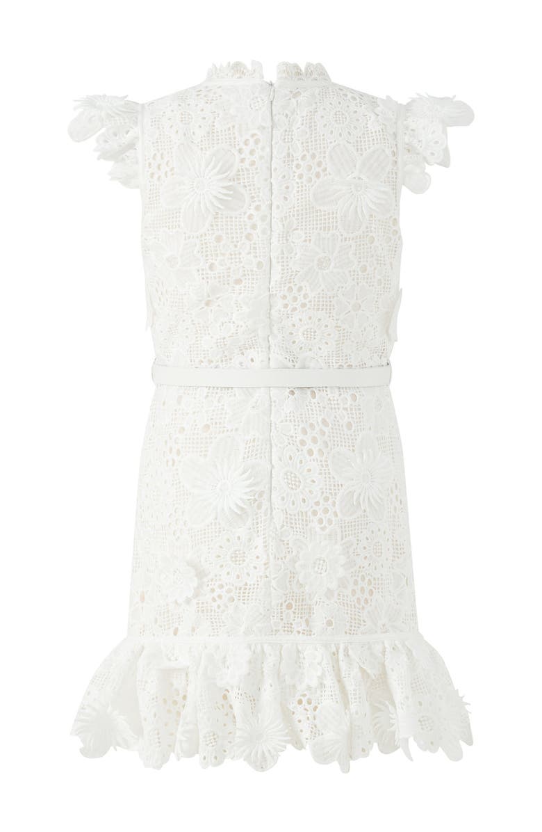 Marlo Kids Lucinda Embroidered Mini Dress, Alternate, color, Ivory