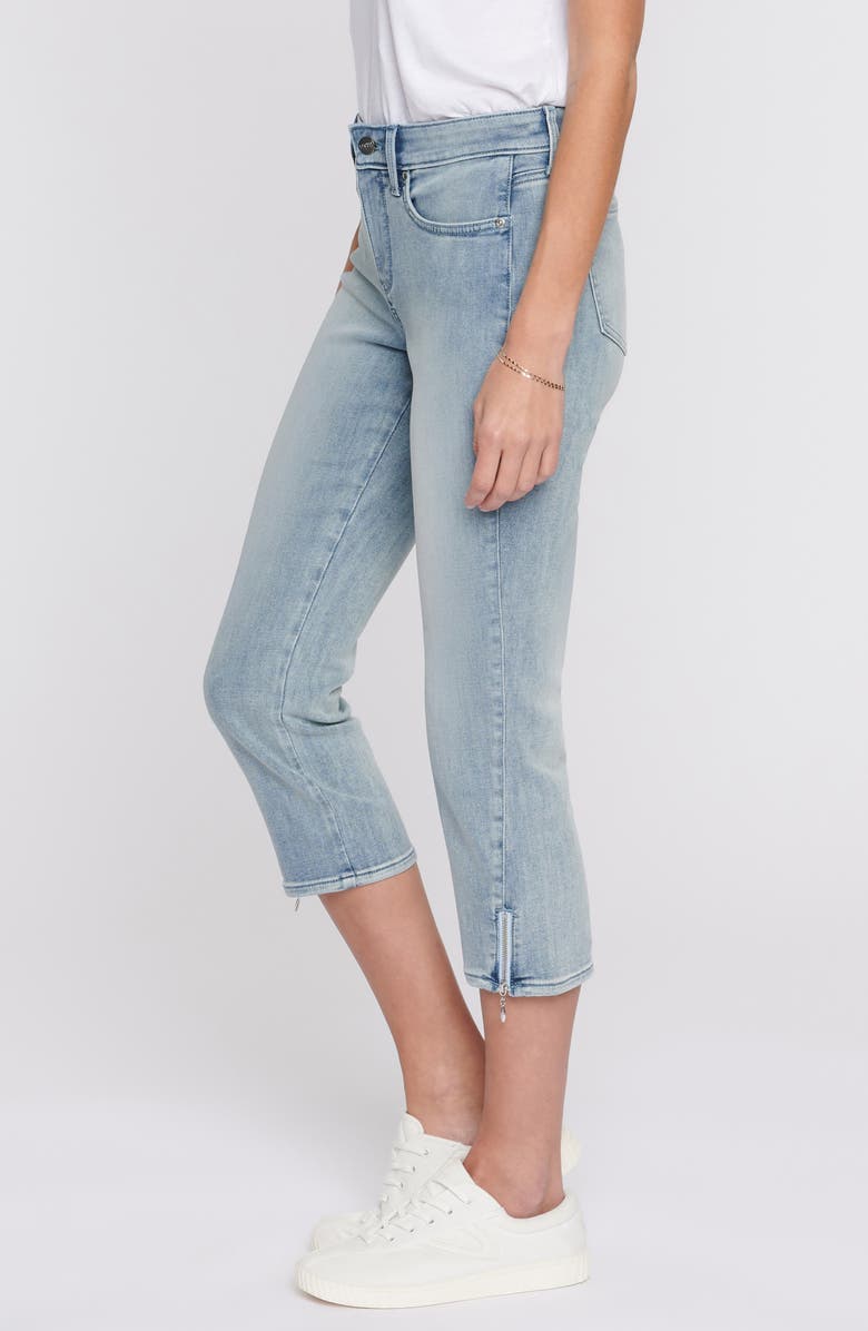 NYDJ Chloe Zip Hem Capri Jeans, Alternate, color,