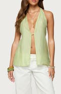 EDIKTED Split Front Halter Top
