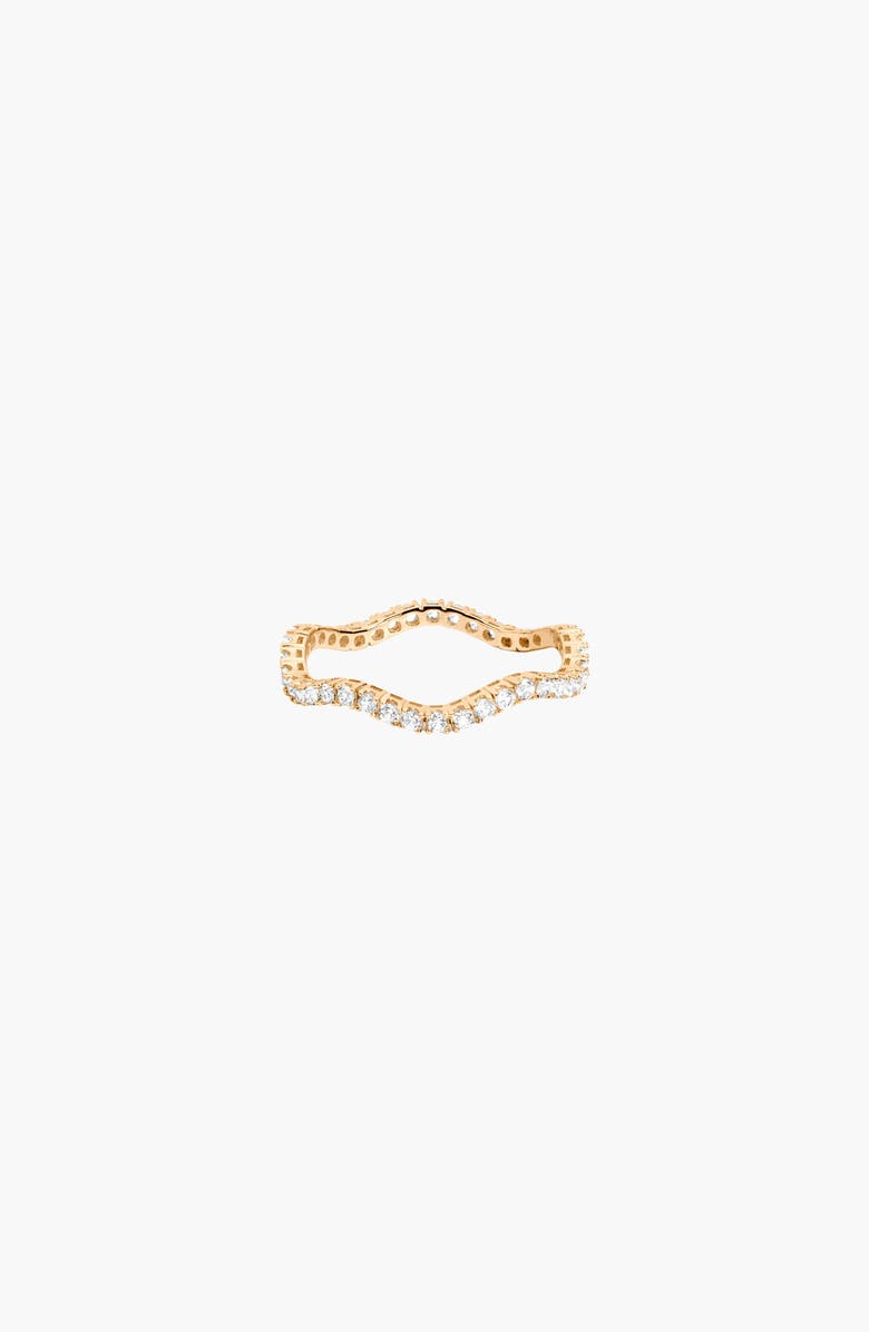 Aurate New York Lab Grown White Sapphire Wave Ring, Alternate, color, Yellow