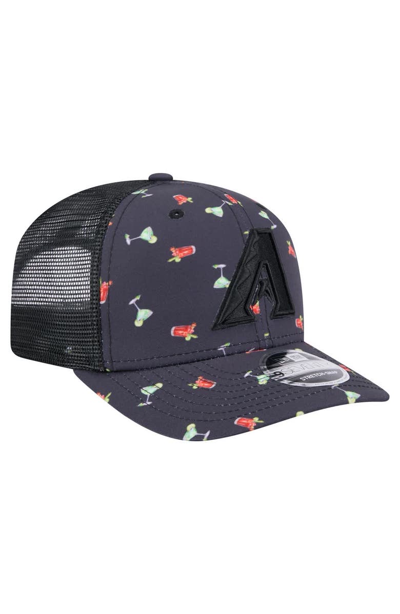 New Era Men's New Era Black Arizona Diamondbacks Adventure Drinks Pattern 9SEVENTY Stretch-Snap Hat, Alternate, color, Navy