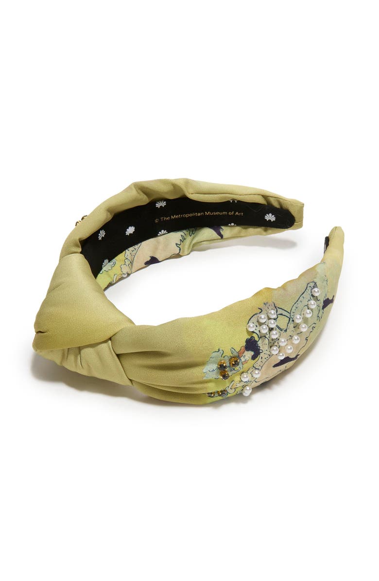 Lele Sadoughi The Met Knotted Toulouse Embellished Headband, Main, color, Mademoiselle Elgantine 999