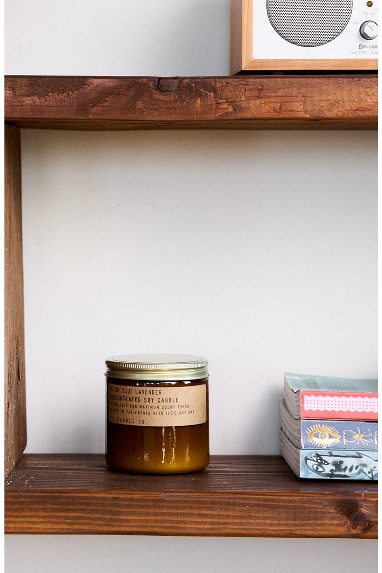 Ojai Lavender Large Concentrated Candle, Alternate, color, BROWN