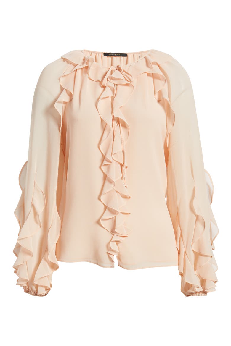 Kaytya Ruffle Top, Alternate, color, CHAI