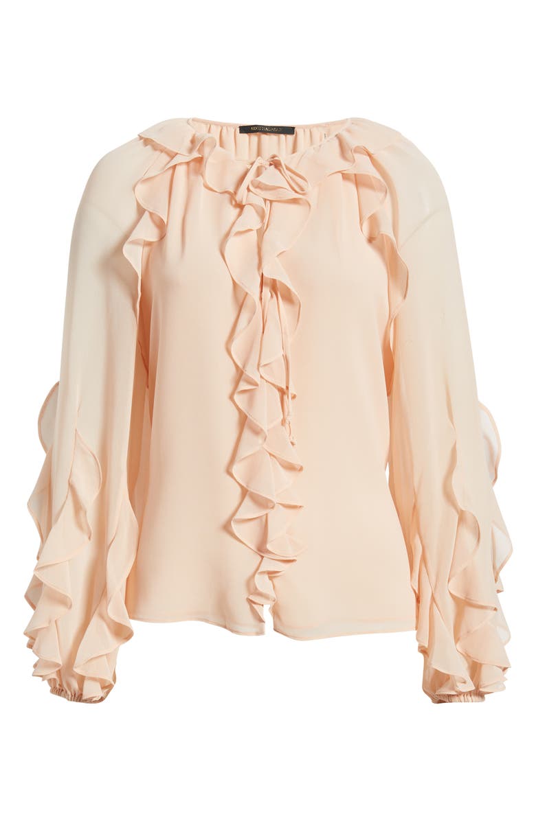 KOBI HALPERIN Kaytya Ruffle Top, Alternate, color, Chai