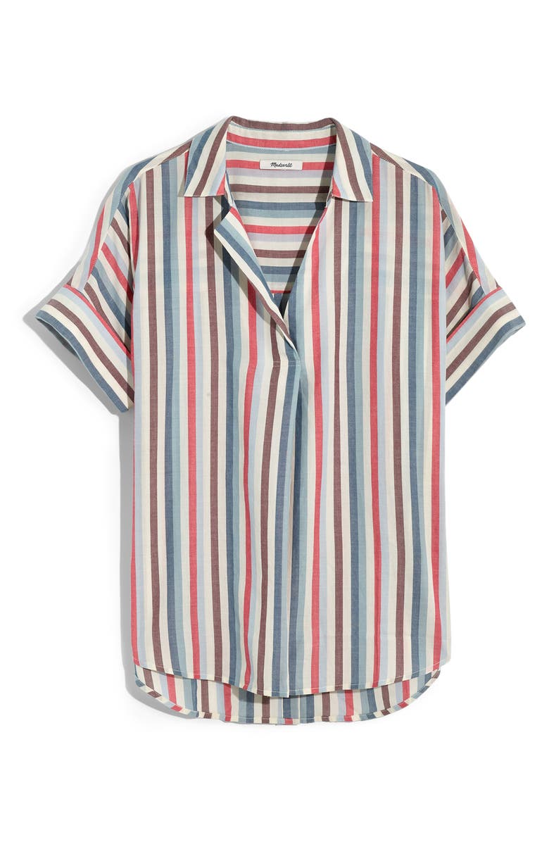 Madewell Courier Pocatello Stripe Button Back Shirt, Alternate, color,
