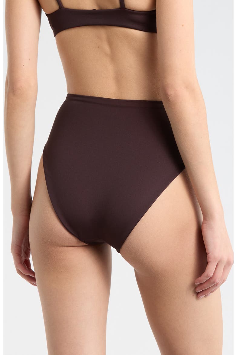 Hi Hi High Waist Bikini Bottoms, Alternate, color, COLD BREW