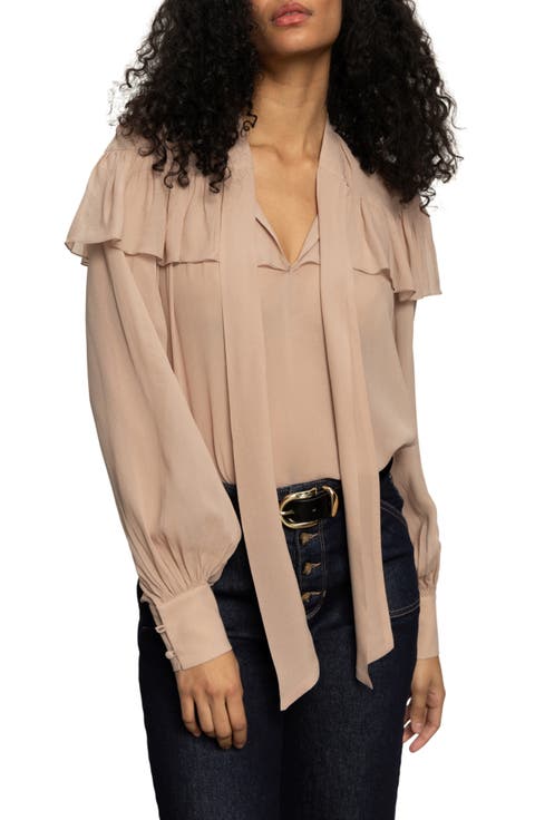 Fade Into You Ruffle Georgette Top (Regular & Petite)