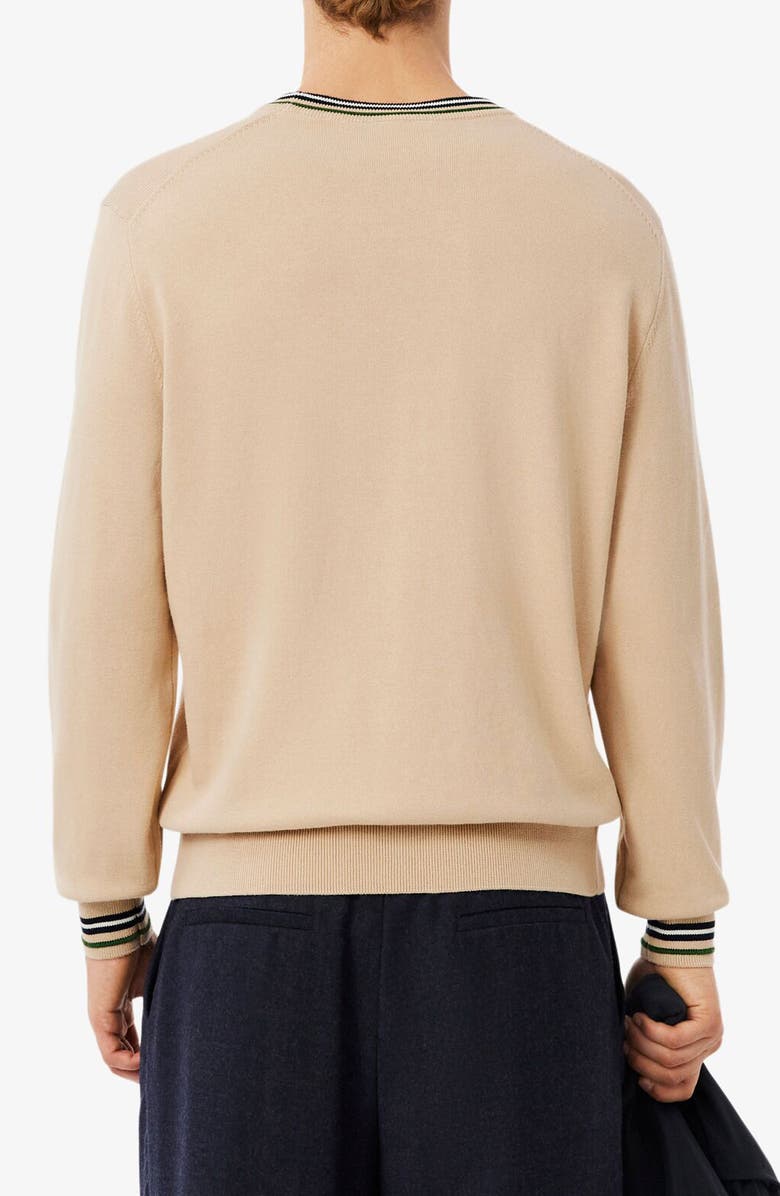 Lacoste Classic Fit Semi Fancy Sweater, Alternate, color, Viennese/ Navy Blue