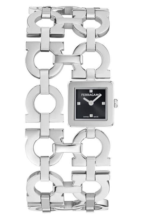 Double Gancini Catwalk Double Bracelet Watch, 19mm x 19mm