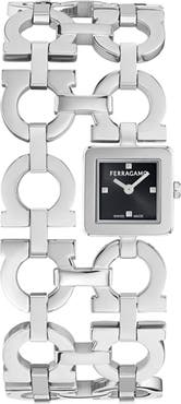 FERRAGAMO Double Gancini Catwalk Double Bracelet Watch, 19mm x 19mm