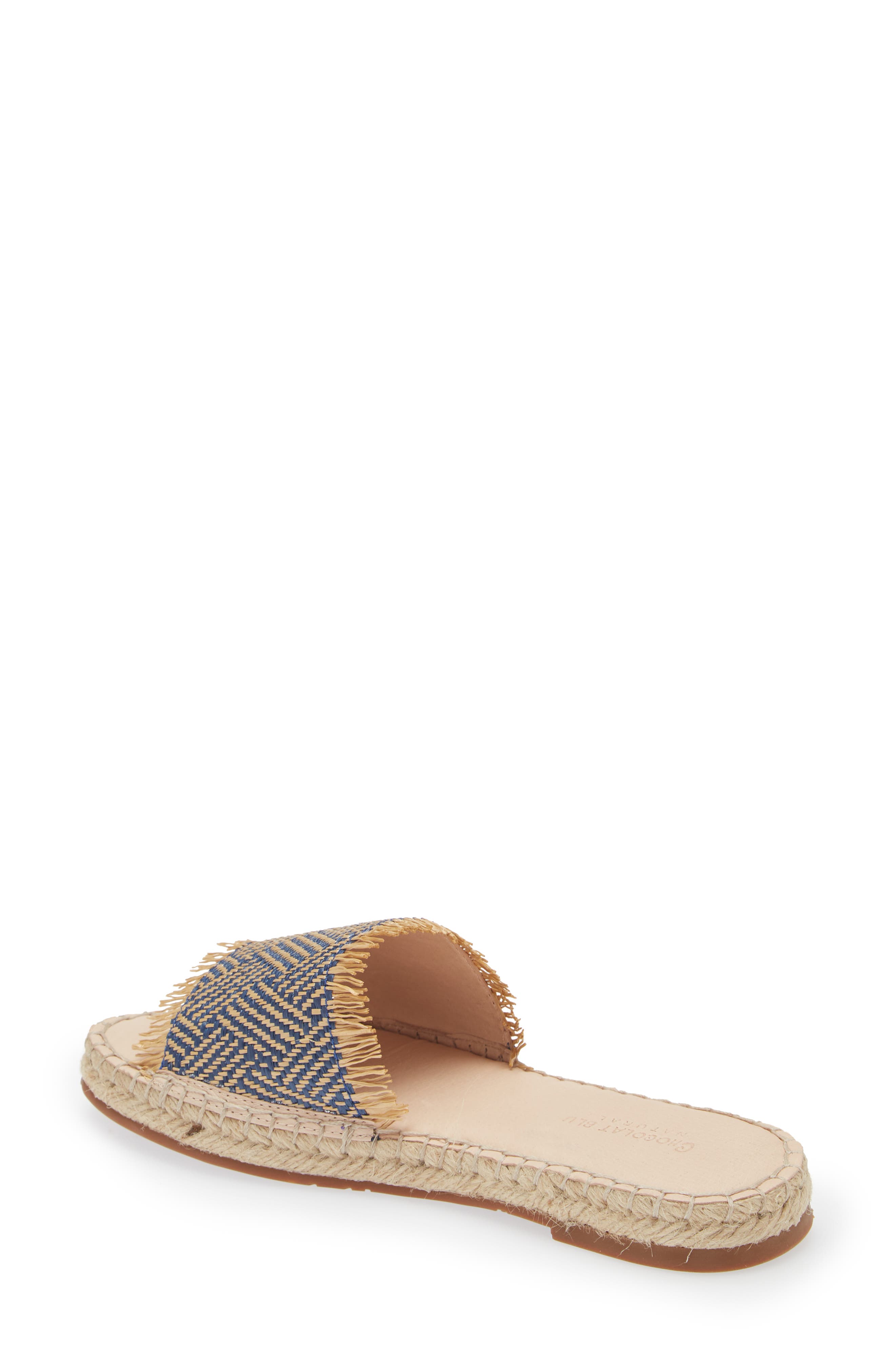 Chocolat Blu Evana Raffia Slide Sandal, Alternate, color, 