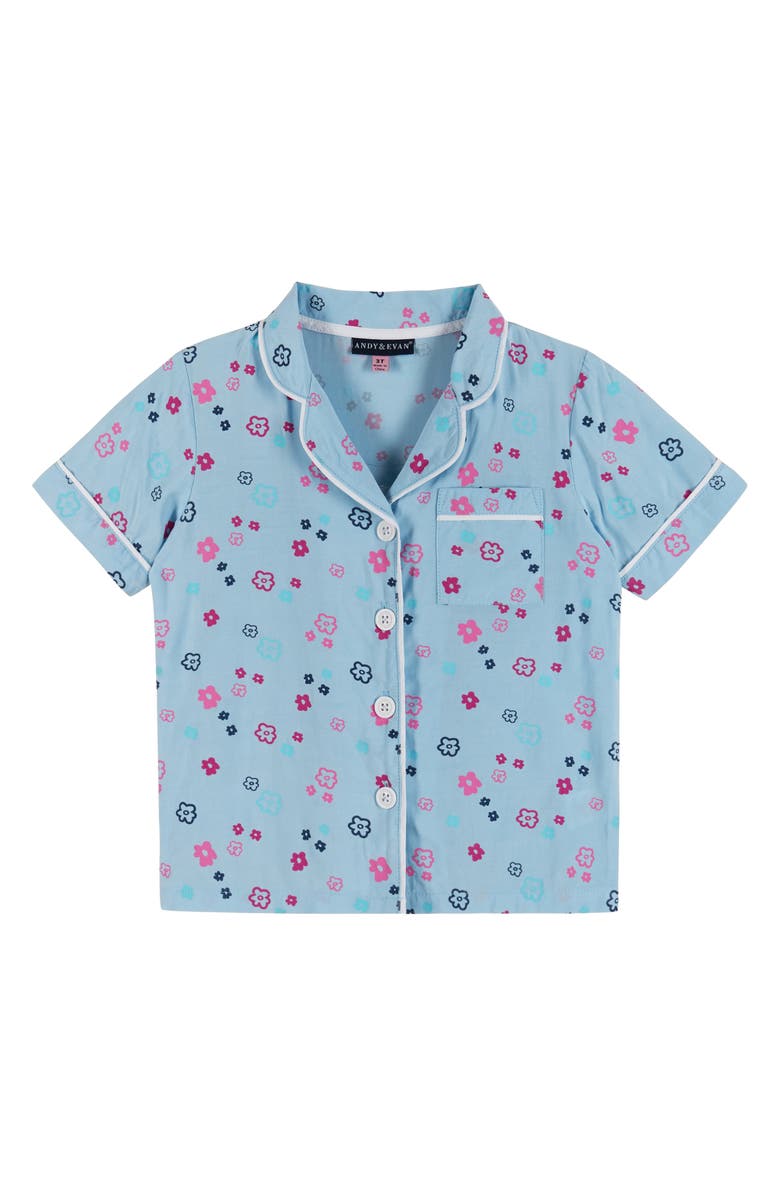 Andy & Evan Kids' Floral Print Two-Piece Short Pajamas, Alternate, color, 