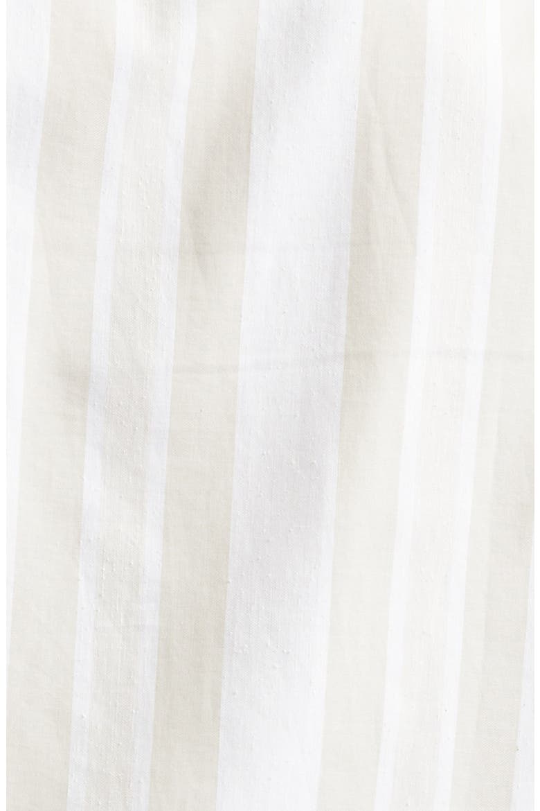 Stripe Cotton & Silk Button-Up Shirt, Alternate, color, WHITE BEIGE