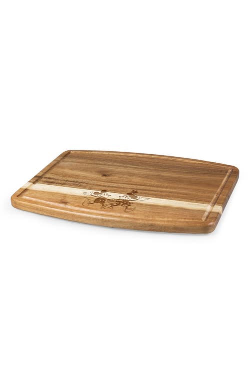 Picnic Time Disney® Mickey & Minnie Ovale Cutting Board In Brown